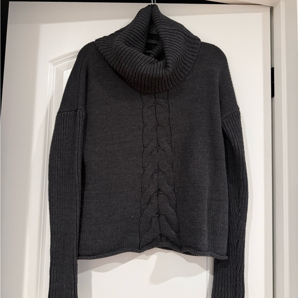 Express Cozy Charcoal Turtleneck Sweater (small)